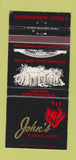 Matchbook Cover - John's Flaming Hearth Niagara Falls NY WEAR 30 Strike