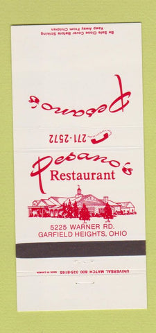 Matchbook Cover - Pesano's Garfield Heights OH 30 Strike