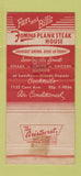 Matchbook Cover - Fan and Bill's Plank Steak House Washington DC 30 Strike