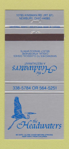 Matchbook Cover - Headwaters Restaurant Newbury OH 30 Strike