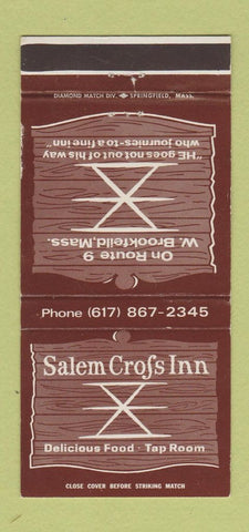 Matchbook Cover - Salem Crofs Inn West Brookfield MA 30 Strike