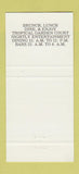 Matchbook Cover - Billie's Restaurant Bar Key West FL 30 Strike
