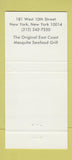 Matchbook Cover - John Clancy's Restaurant New York City 30 Strike