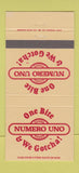 Matchbook Cover - Pizzeria Numero Uno Pizza Woodland Hills CA 30 Strike
