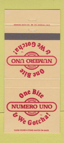 Matchbook Cover - Pizzeria Numero Uno Pizza Woodland Hills CA 30 Strike