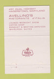 Matchbook Cover - Venice Inn Hagerstown MD CREASED 40 Strike