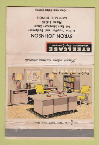 Matchbook Cover - Steelcase Office Furniture Kankakee IL WEAR 40 Strike