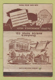 Matchbook Cover - Marion Paper Bank Fairmont WV WORN 40 Strike