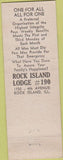 Matchbook Cover - Matchbook Cover Moose Lodge Rock Island IL