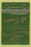 Matchbook Cover - Al Knapp's Restaurant  Roby IN WEAR 40 Strike