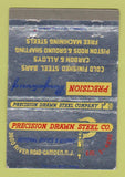 Matchbook Cover - Precision Drawn Steel Camden NJ WEAR 40 Strike