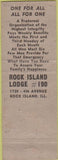 Matchbook Cover - Matchbook Cover Moose Lodge Rock Island IL