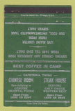 Matchbook Cover - Cafeteria Steak Chinese Military? WORN 40 Strike