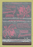 Matchbook Cover - Taggart Greenhouse Flowers Sioux City IA WEAR 40 Strike