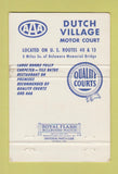 Matchbook Cover - Dutch Village Motor Court New Castle DE WEAR 40 Strike
