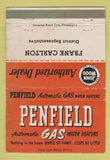 Matchbook Cover - Penfield Gas Water Heaters WEAR 40 Strike