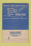 Matchbook Cover - Showers Furniture 1943 Bloomfield Bloomington IN 40 Strike