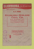 Matchbook Cover - Glendora Coal SAMPLE 40 Strike