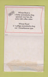 Matchbook Cover - Winner Tobacco? WORN 40 Strike