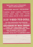 Matchbook Cover Doll House Strip Club girlie CHAIN Fort Lauderdale FL 40 Strike