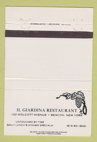 Matchbook Cover - Il Giardina Restaurant Beacon NY 40 Strike