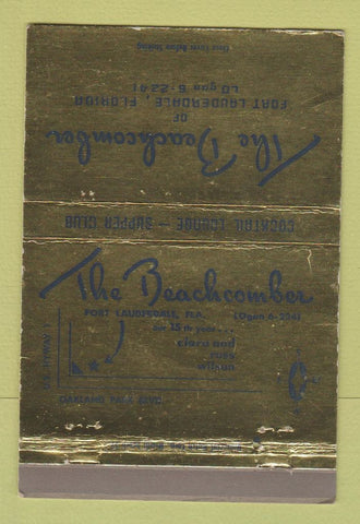 Matchbook Cover - Beachcomber Fort Lauderdale FL 40 Strike