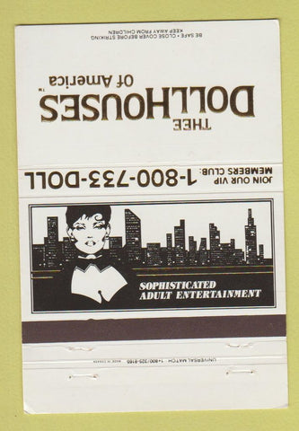 Matchbook Cover Doll House Strip Club girlie CHAIN Fort Lauderdale FL 40 Strike