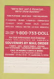 Matchbook Cover Doll House Strip Club girlie CHAIN Fort Lauderdale FL 40 Strike