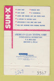 Matchbook Cover - Sun X Glass Tinting Milwaukee WI 40 Strike