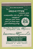 Matchbook Cover - Industrial Hard Chromium Newark NJ 40 Strike