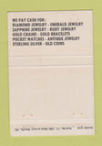 Matchbook Cover - Jason Lord Diamond Broker Boca Raton FL  40 Strike
