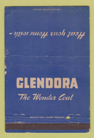 Matchbook Cover - Glendora Coal Chicago IL WEAR SAMPLE 40 Strike