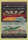 Matchbook Cover - Thompson's Restaurant Salisbury MD WEAR 40 Strike