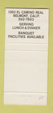 Matchbook Cover - Iron Gate Restaurant Belmont CA 30 Strike