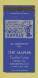 Matchbook Cover - The Maples Restaurant Middletown NY WEAR 30 Strike
