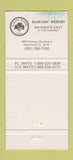 Matchbook Cover - Cascade Lounge Ramada Kissimmee FL WEAR 30 Strike