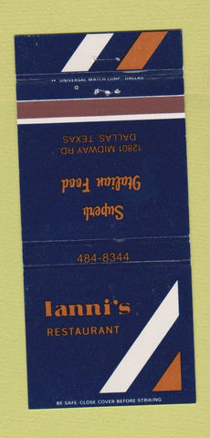 Matchbook Cover - Lanni's Restaurant Dallas TX Italian 30 Strike
