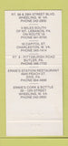 Matchbook Cover Ernie's Esquire Pittsburgh Butler Erie PA Wheeling WV 30 Strike