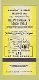 Matchbook Cover - Goderich Restaurant Steak ON 30 Strike