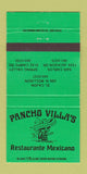 Matchbook Cover - Pacncho Villa's Mexican El Cajon San Carlos CA WEAR 30 Strike