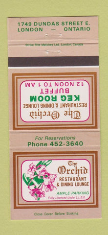 Matchbook Cover - The Orchid Restaurant London ON 30 Strike