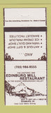 Matchbook Cover - Edinburg Mill Restaurant Edinburg VA 30 Strike