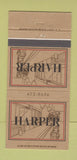 Matchbook Cover - Harper Restaurant New York City 30 Strike