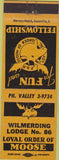 Matchbook Cover - Matchbook Cover Moose Lodge Wilmerding East McKeesport PA