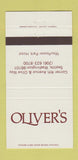 Matchbook Cover - Oliver's Seattle WA Mayflower Park Hotel 30 Strike