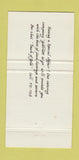 Matchbook Cover - Three Thirty One Main Street Hyannis MA 30 Strike