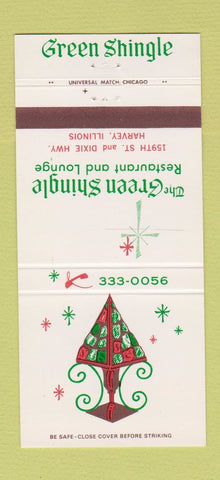 Matchbook Cover - Green Shingle Restaurant Harvey IL 30 Strike