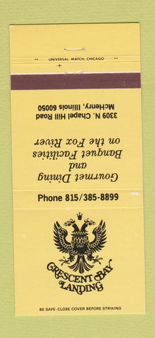 Matchbook Cover - Crescent Bay Landing McHenry IL 30 Strike