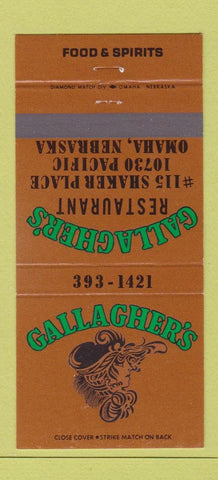 Matchbook Cover - Gallagher's Restaurant Omaha NE 30 Strike