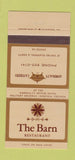 Matchbook Cover - Barn Restaurant Norfolk VA Admiralty Motor Hotel 30 Strike